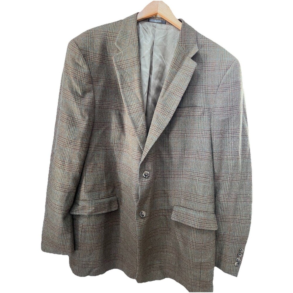 Vtg Austin Reed Men's Wool 2 Button Wool Tweed Blazer Size 48L USA, Union